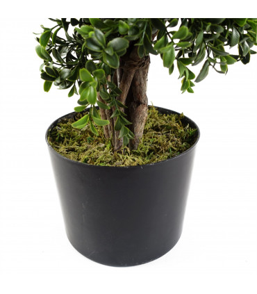 Outdoor Topiary Green 120cm Pair of Spiral Buxus Artificial Trees UV Resistant