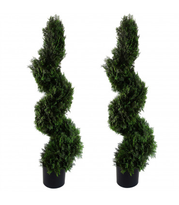 Spiral Cedar Tree Artificial Topiary