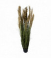 Artificial Pampas Grass Plant 180cm Realistic Natural Green Fronds 22cm Pot