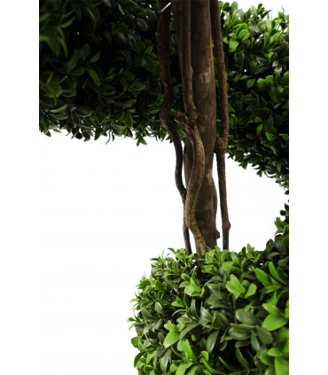 Artificial Tree Pair 150cm Green Plastic Spiral Buxus UV Resistant Outdoor Use
