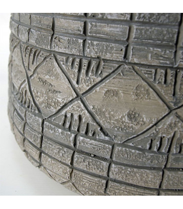 Planter Grey 22cm x 37cm Large Fibreglass Composite Rustic Style Indoor Use