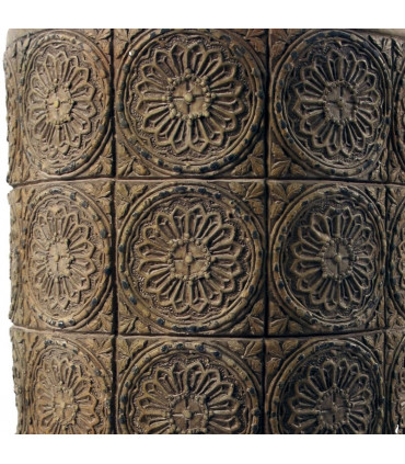 Composite Large Planter Brown, Grey Fibreglass 40cm x 21.5cm Rustic Finish