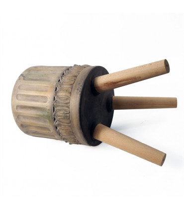 Planter Brown Grey 40cm x 21.5cm Zandi Roman Fibreglass Composite Rustic Style