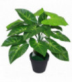 Artificial Foliage Plant Green 45cm x 45cm Leaf Design UK Realistic Large