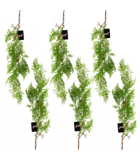 Artificial Hanging Maidenhair Fern Plant Dark Green 100cm Pack of 6 x 100cm