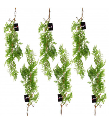 Artificial Hanging Maidenhair Fern Plant Dark Green 100cm Pack of 6 x 100cm