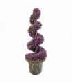 Artificial Purple 90cm Large Leaf Spiral Trees with Decorative Planter