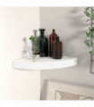 Floating Corner Shelf White 25x25x3.8 cm MDF