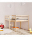 High Sleeper Bed 75x190 cm 2FT6 Small Single Solid Wood Pine