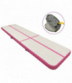 Inflatable Gymnastics Mat with Pump 600x100x15 cm PVC Pink