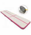 Inflatable Gymnastics Mat with Pump 600x100x20 cm PVC Pink