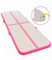 Inflatable Gymnastics Mat with Pump 600x100x10 cm PVC Pink