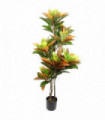 Artificial Codiaeum Tree 140cm Green Plastic 179 Leaves Premium Quality