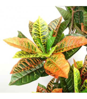 Artificial Codiaeum Tree 140cm Green Plastic 179 Leaves Premium Quality