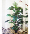 Artificial Palm Tree Green 140cm Large Bushy Plastic Pot Wired Realistic Leaf