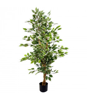 Artificial Ficus Tree Green 130cm Leaf Realistic Botanically Accurate Foliage