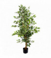 Artificial Ficus Tree Green 130cm Leaf Realistic Botanically Accurate Foliage