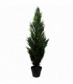 Artificial Cedar Trees 120cm Green UV Resistant Realistic Foliage Metal Bound