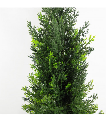 Artificial Cedar Trees 120cm Green UV Resistant Realistic Foliage Metal Bound