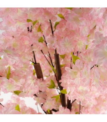 Artificial Pink Blossom Tree 150cm Pink Plastic Pot Fully Assembled Display