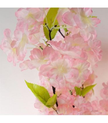 Artificial Pink Blossom Tree 150cm Pink Plastic Pot Fully Assembled Display