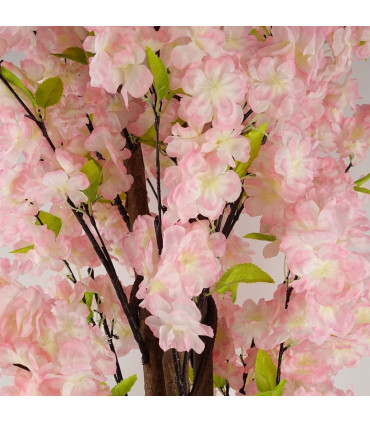 Artificial Pink Blossom Tree 150cm Pink Plastic Pot Fully Assembled Display