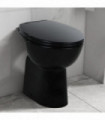 High Rimless Toilet Soft Close 7 cm Higher Ceramic Black