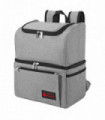 18Lt Grey Backpack Cooler Multi Pocketed Picnic Insulated Bag