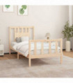 Bed Frame with Headboard Solid Wood Pine 90x200 cm