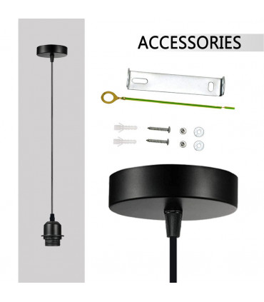 Pendant Light Kit 2 Pack Industrial French Gold Pendant Light Fitting