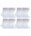 24 Pairs Mens 019 Sport Socks (6-11 / White)