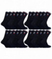 24 Pairs Mens 019 Sport Socks (6-11 / Black)