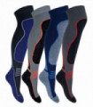 4 Pairs Adults Knee High Wool Ski Socks (SL202 Mens)