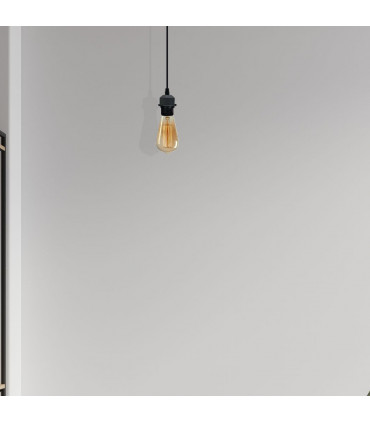 Pendant Light Holder 2 Pack Industrial Grey Metal/PVC Lampshade Fitting Set