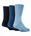 BAMBOO Diabetic Socks - IOMI - 3 Pack (12-14 Uk / Blue)