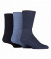 BAMBOO Diabetic Socks - IOMI - 3 Pack (12-14 / Denim)