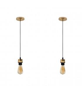 Pendant Light Holder French Gold 2 Pack Industrial Lampshade Fitting