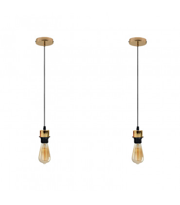 Pendant Light Holder French Gold 2 Pack Industrial Lampshade Fitting