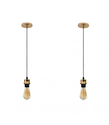 Pendant Light Holder French Gold 2 Pack Industrial Lampshade Fitting