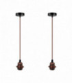 Pendant light holder 2 Pack Vintage Industrial Copper E27 UK Holder Lampshade