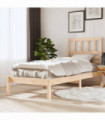 Bed Frame Solid Wood Pine 75x190 cm Small Single