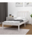 Bed Frame White Solid Wood Pine 90x190 cm 3FT Single