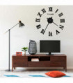 3D Wall Clock Modern Design Black 100 cm XXL