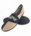 Dunlop - Ladies Slippers - JULIET (4 UK / Navy Cream)