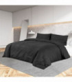 Duvet Cover Set Black 140x200 cm Cotton