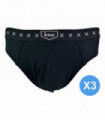 KXSS - 3 Pairs Mens Briefs (Medium / Black)