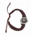 Watch - Ladies Slim Plaited Stainless Steel Brown 10mm AKLF-0021L