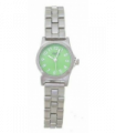 Ladies Metal Bracelet Watch by Reflex LB100 Silver Tone Green Dial