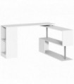 Corner Desk L-Shaped White 140cm x 120cm x 78cm Rotating 360� Space Saving