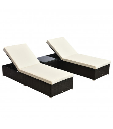 Rattan Lounger Set